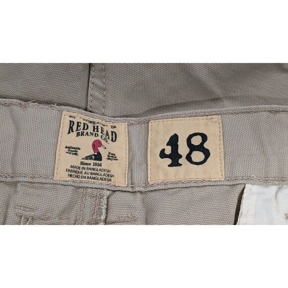 Red Head Mens Size 48 Taupe Beachcombe Flat Front Cotton Pockets Cargo Shorts - Picture 8 of 10